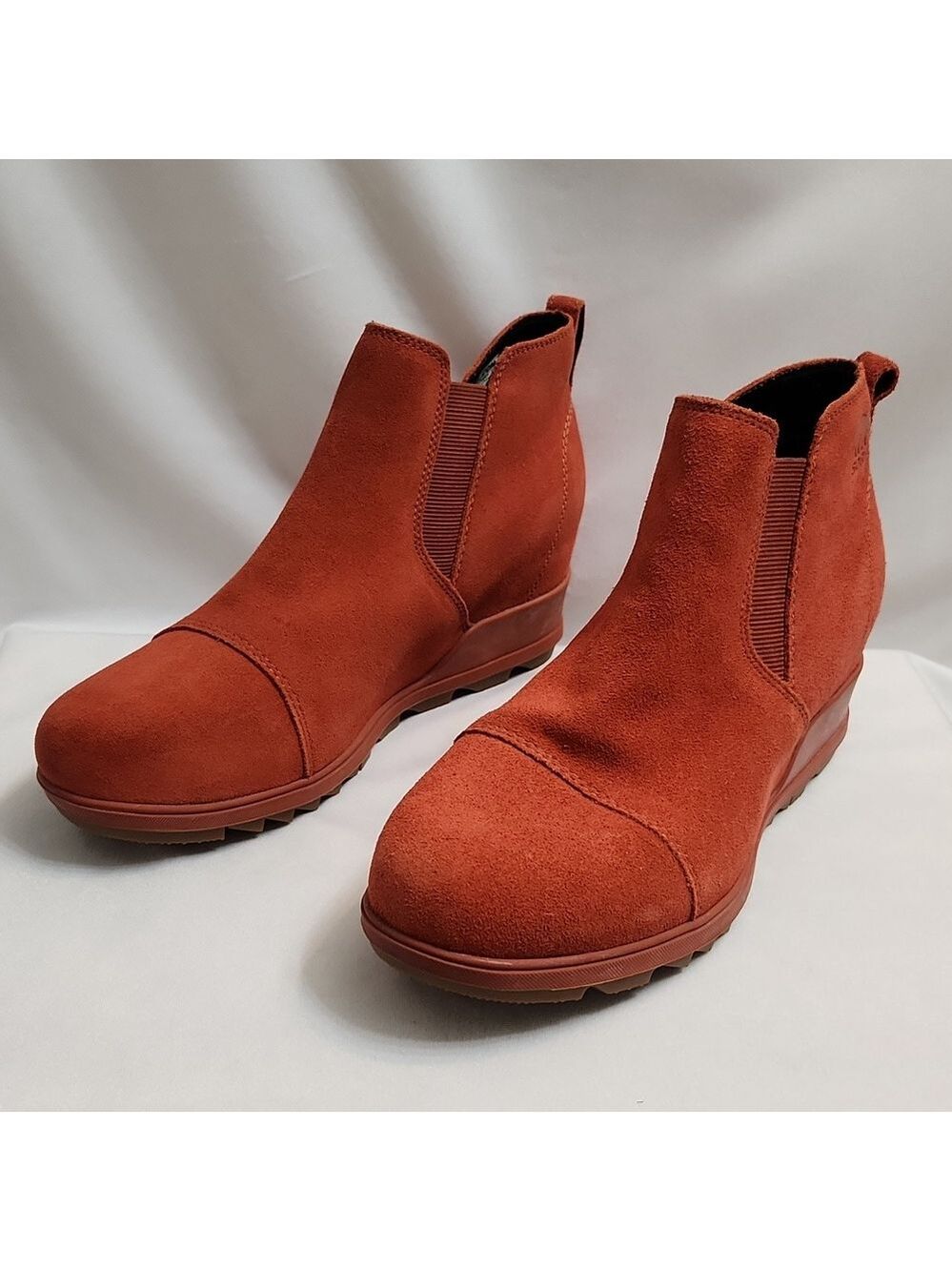Sorel Evie Pull-on Suede Waterproof Orange  Ankle Boots (W Size 9) - Picture 7 of 15
